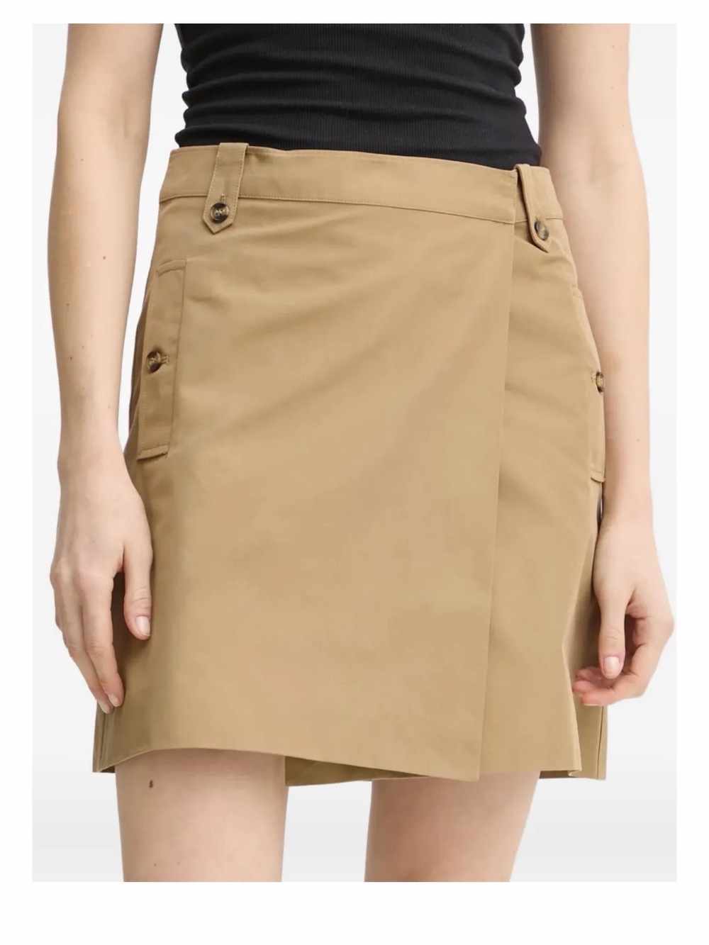 Day Birger et Mikkelsen Tailored Tan Mini Skirt with Button-Trim Details NWT - Picture 1 of 3